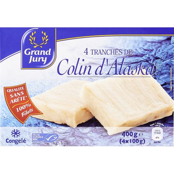4 TRANCHES DE COLIN D'ALASKA 4 * 100G