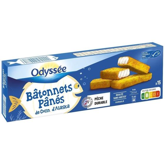 BATONNETS PANES DE COLIN D'ALASKA ODYSSEE 450G