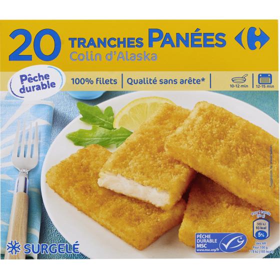 20 TRANCHES PANEES COLIN D'ALASKA 1 KG (20 X 50 G)
