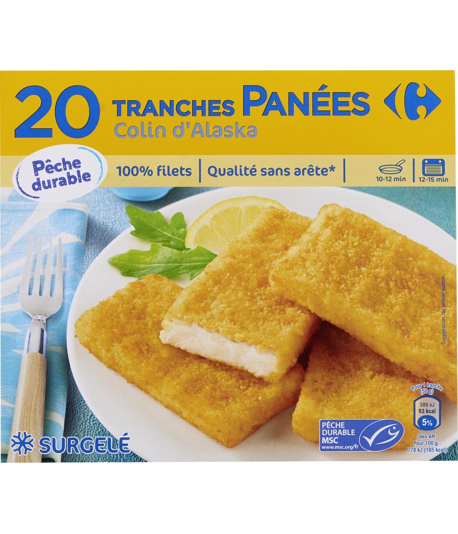 20 TRANCHES PANEES COLIN D'ALASKA 1 KG (20 X 50 G)