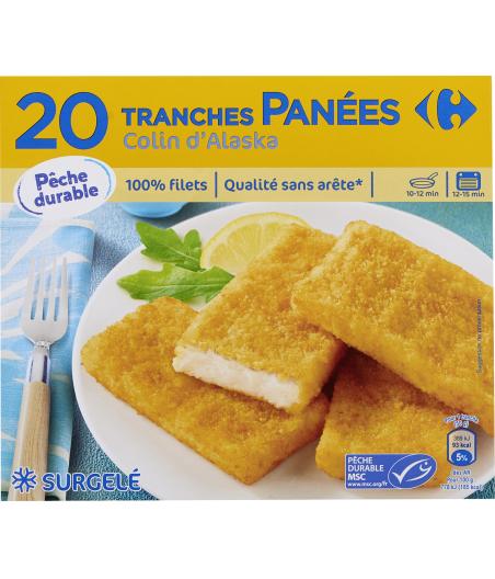 20 TRANCHES PANEES COLIN D'ALASKA 1 KG (20 X 50 G)