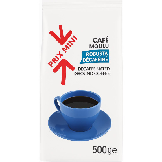CAFE MOULU ROBUSTA DECAFEINE PRIX MINI 500G