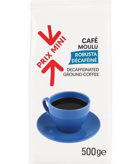 CAFE MOULU ROBUSTA DECAFEINE PRIX MINI 500G