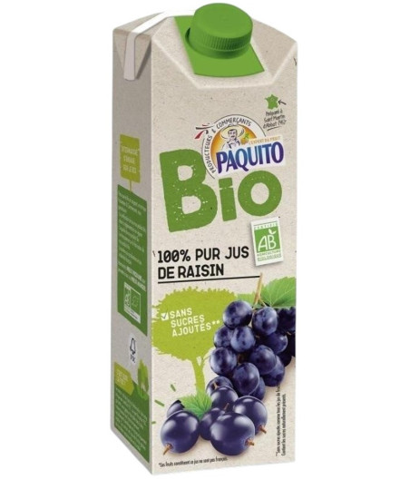 PUR JUS DE RAISIN BIO PAQUITO BRIQUE 75CL