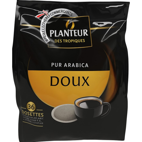 CAFE DOUX PUR ARABICA 36 DOSETTES PLANTEUR DES TROPIQUES 250G