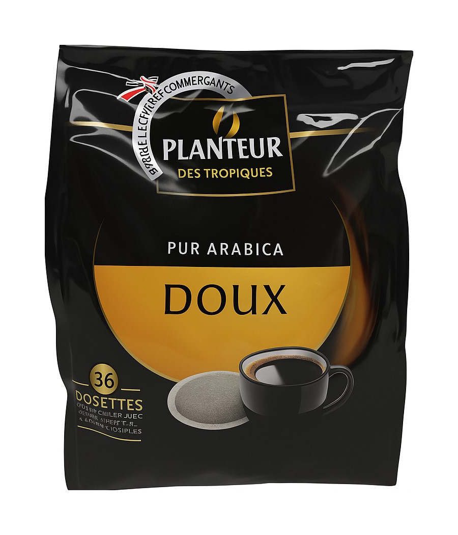 CAFE DOUX PUR ARABICA 36 DOSETTES PLANTEUR DES TROPIQUES 250G