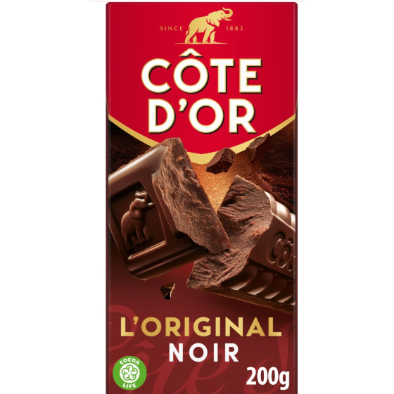 CHOCOLAT NOIR EXTRA COTE D'OR 200G