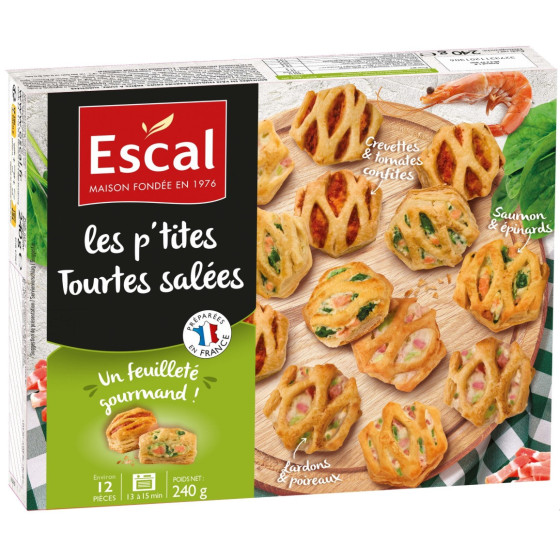 LES P’TITES TOURTES SALEES ESCAL 240G