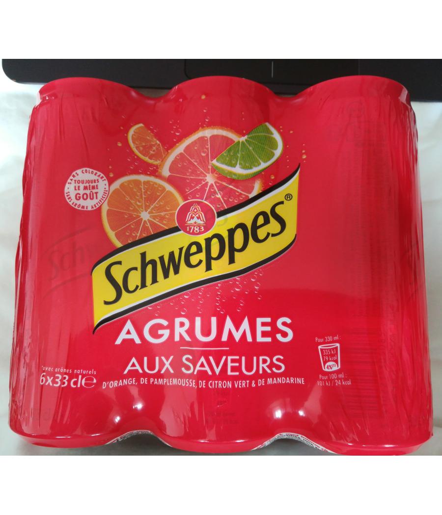 SCHWEPPES AGRUMES 6X33CL
