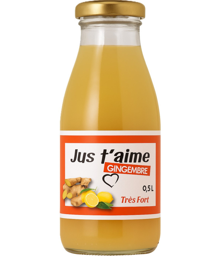 JUS DE FRUITS CONCENTRE A BASE GINGEMBRE T'AIME 0,5L