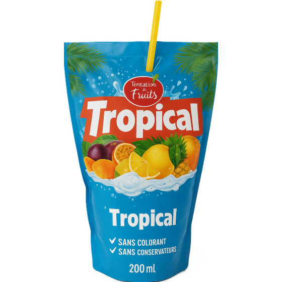 JUS DE FRUITS TROPICAL  TANTATION DE FRUITS  200ML