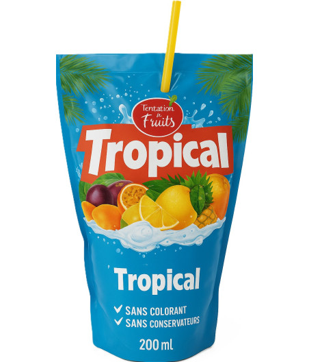 JUS DE FRUITS TROPICAL  TANTATION DE FRUITS  200ML