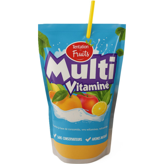 JUS DE FRUITS MULTI TENTATION FRUIT 200ML