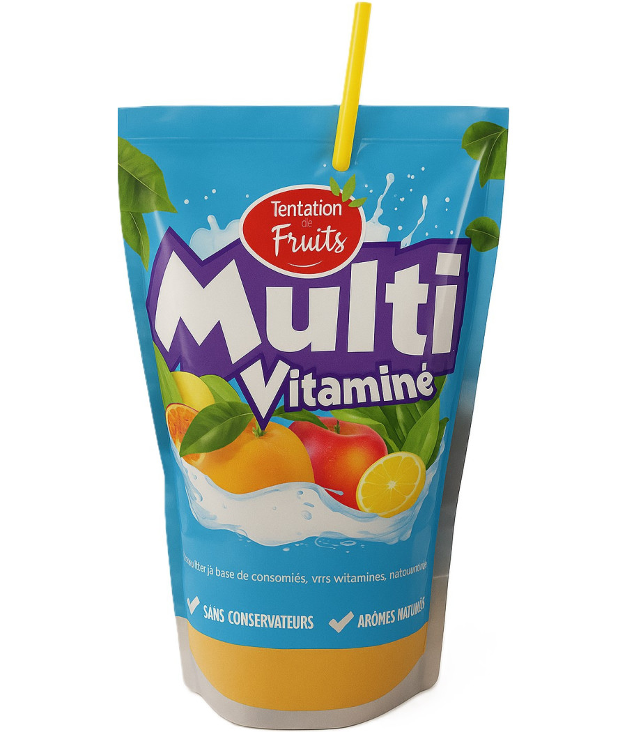 JUS DE FRUITS MULTI TENTATION FRUIT 200ML