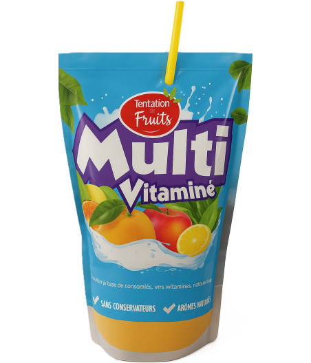 JUS DE FRUITS MULTI TENTATION FRUIT 200ML