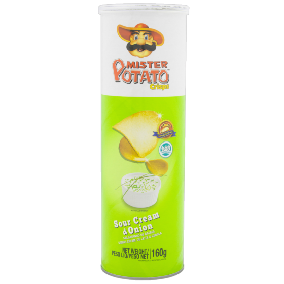 CHIPS CREME_OIGNON MISTER POTATO 160G