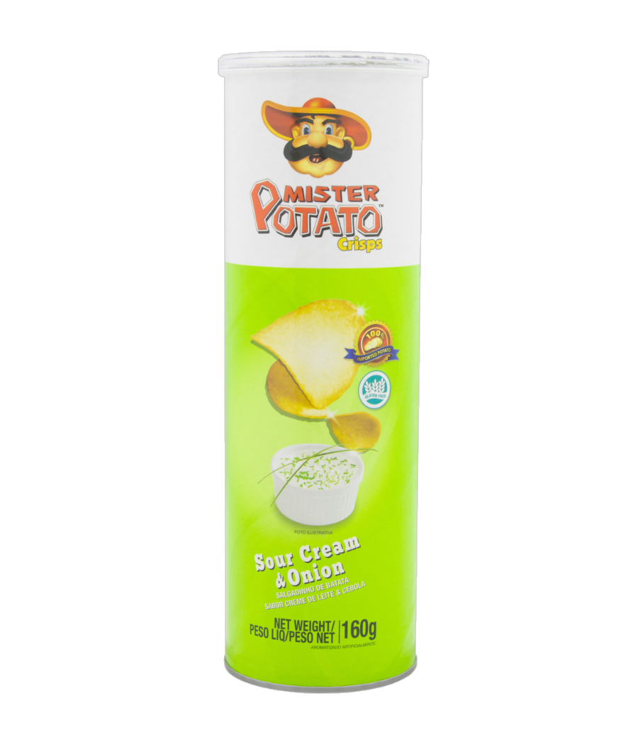 CHIPS CREME_OIGNON MISTER POTATO 160G