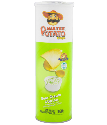 CHIPS CREME_OIGNON MISTER POTATO 160G
