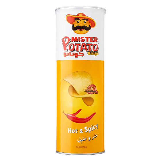 CHIPS HOT SPICY MISTER POTATO  160G