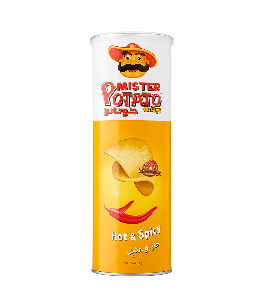 CHIPS HOT SPICY MISTER POTATO  160G