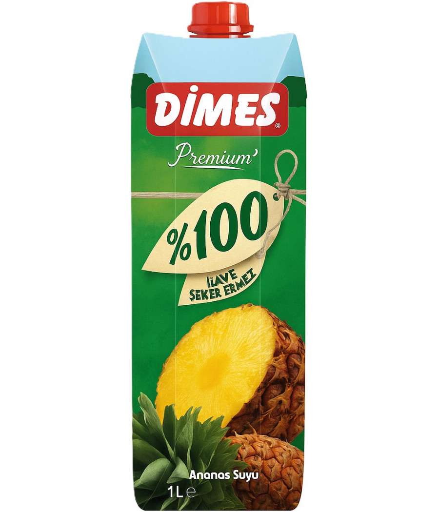JUS D'ANANAS SANS SUCRES DIMES 1L