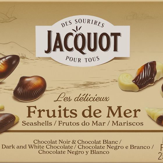 CHOCOLAT NOIR ET AU LAIT FRUITS DE MER JACQUOT 250G