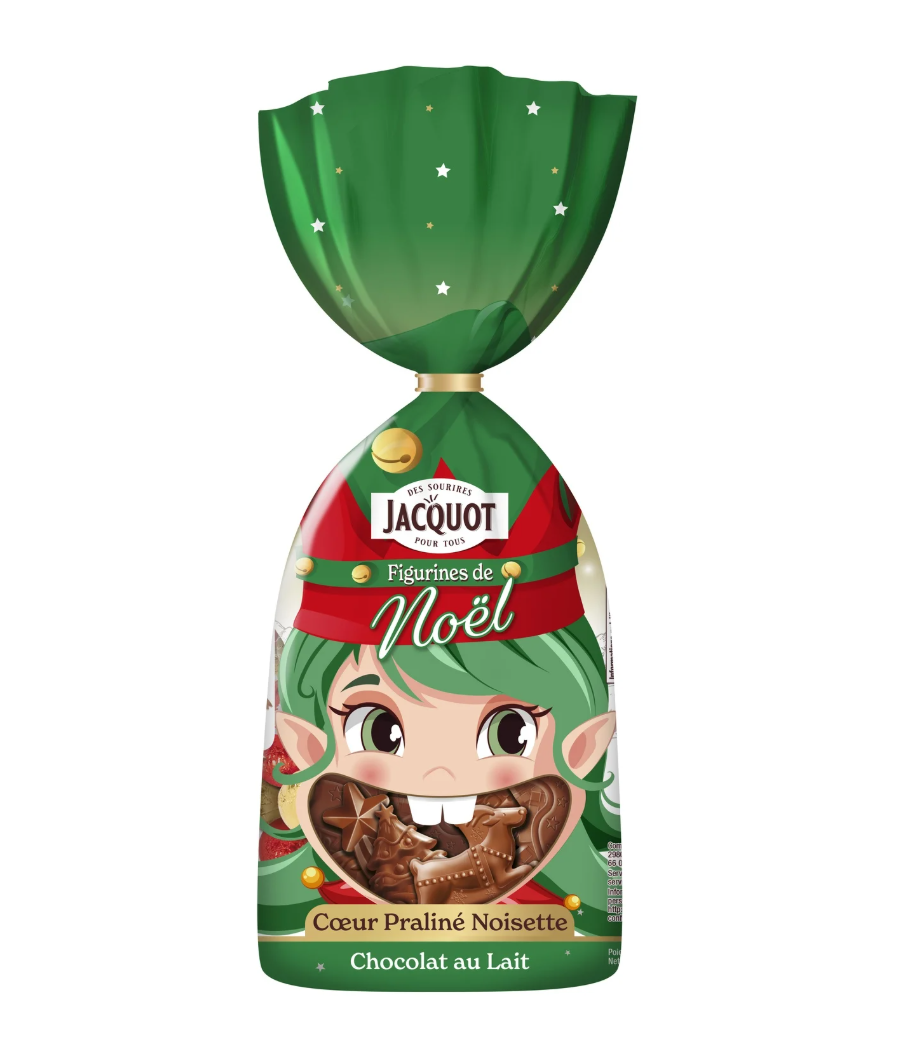 ASSOTISSMENTS DE CHOCOLAT AU LAIT COEUR PRALINE NOISETTE JACQUOT 250G