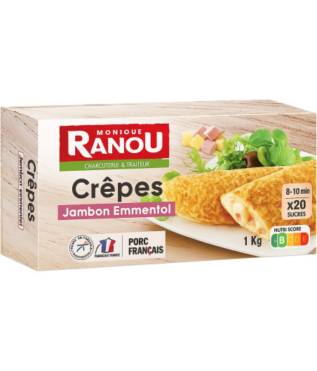 CREPES JAMBON FROMAGE SURGELEES MONIQUE RANOU 1KG