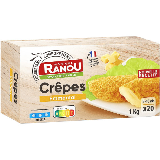 CREPES EMMENTAL X20 SURGELEES MONIOUE RANOU 1KG