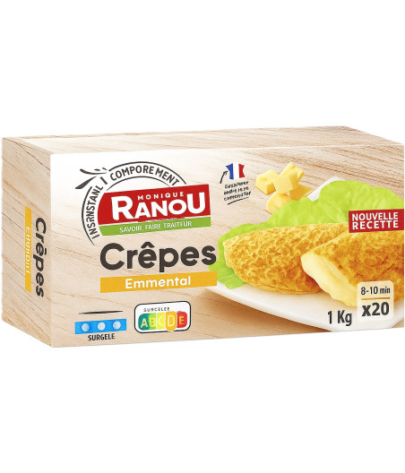 CREPES EMMENTAL X20 SURGELEES MONIOUE RANOU 1KG