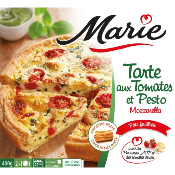 TARE AUX TOMATES ET PESTO MARIE 400G