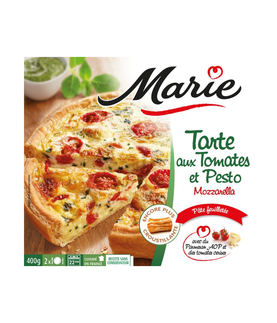 TARE AUX TOMATES ET PESTO MARIE 400G