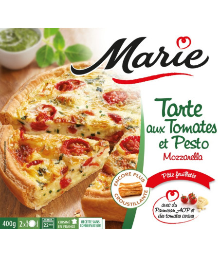 TARE AUX TOMATES ET PESTO MARIE 400G