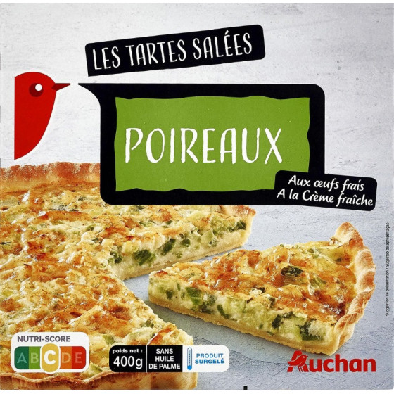 TARTE AUX POIREAUX AUCHAN 400G