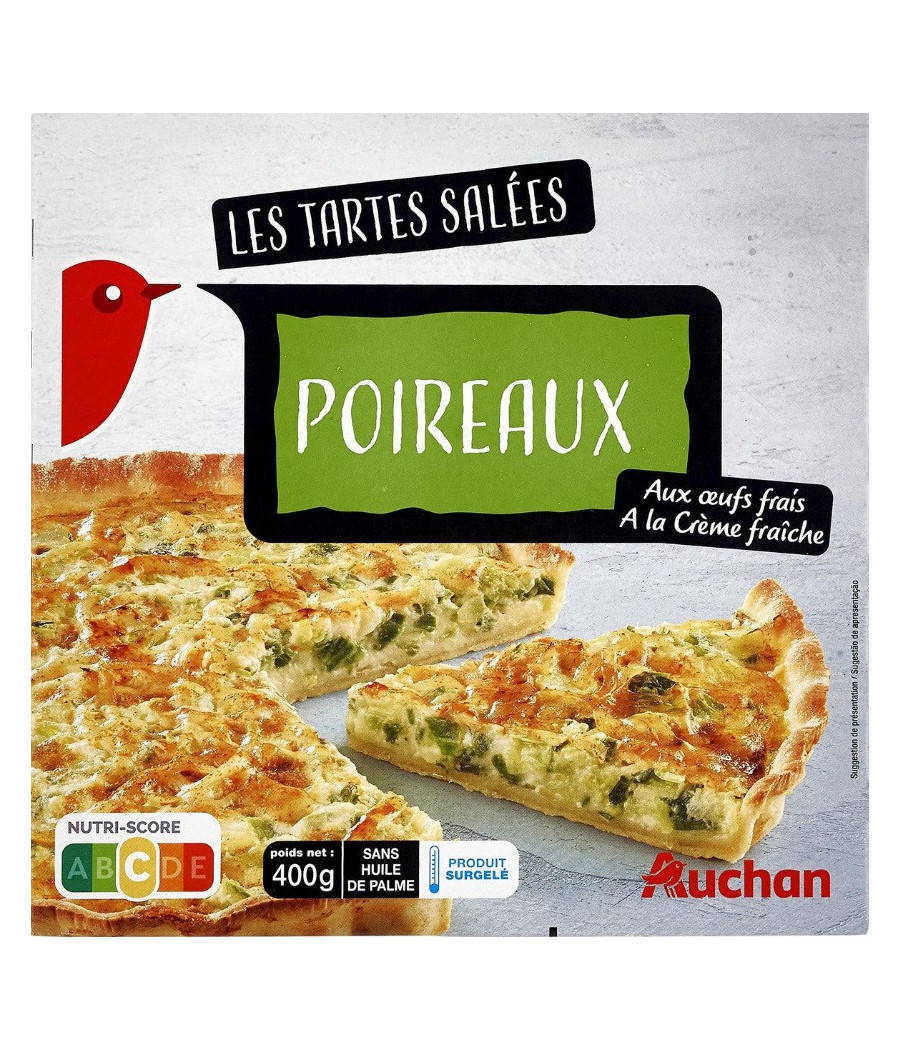 TARTE AUX POIREAUX AUCHAN 400G