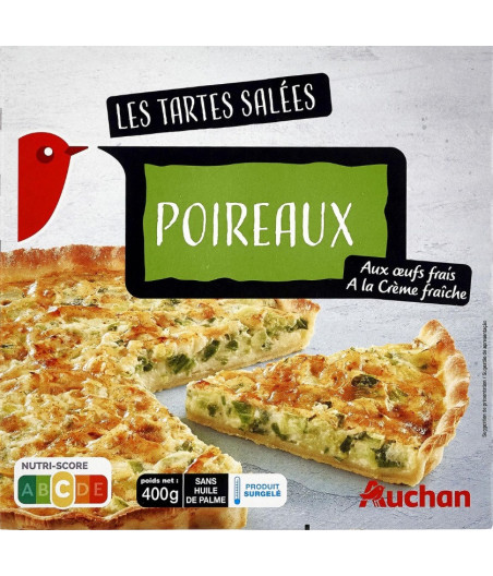 TARTE AUX POIREAUX AUCHAN 400G