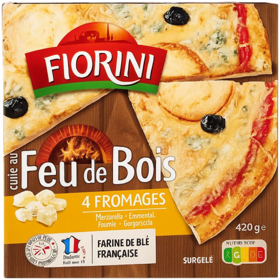 PIZZA 4 FROMAGES CUITE AU FEU DE BOIS FIORINI 420G