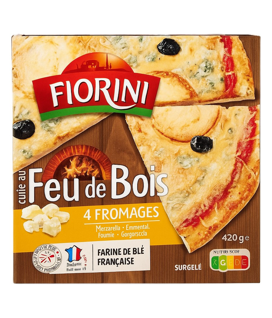 PIZZA 4 FROMAGES CUITE AU FEU DE BOIS FIORINI 420G