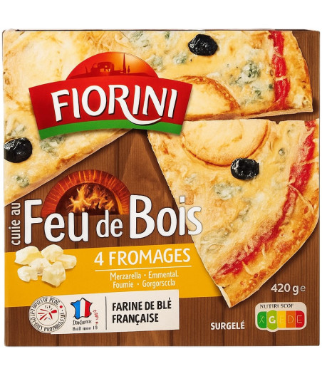 PIZZA 4 FROMAGES CUITE AU FEU DE BOIS FIORINI 420G