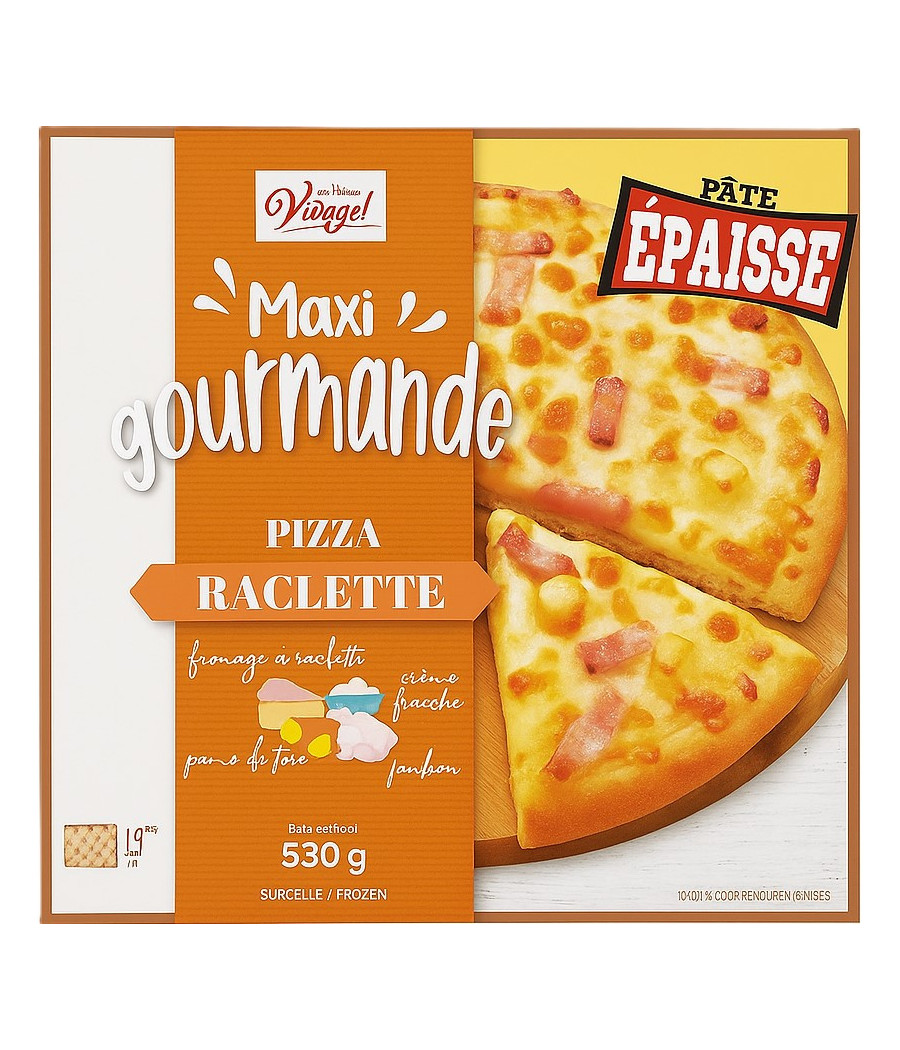 PIZZA MAXI GOURMANDE RACLETTE VIVAGEL 530G
