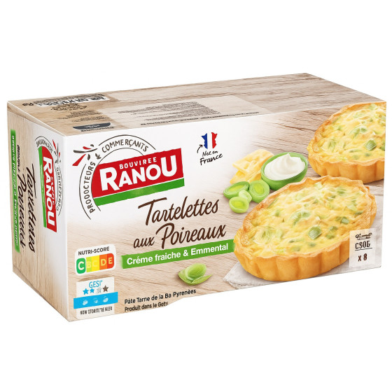 8 MINI-TARTELETTES AUX POIREAUX MONIQUE RANOU 8X100G