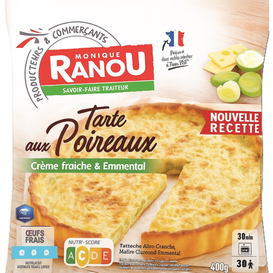 TARTE AUX POIREAUX SURGELEE MONIQUE RANOU 400G