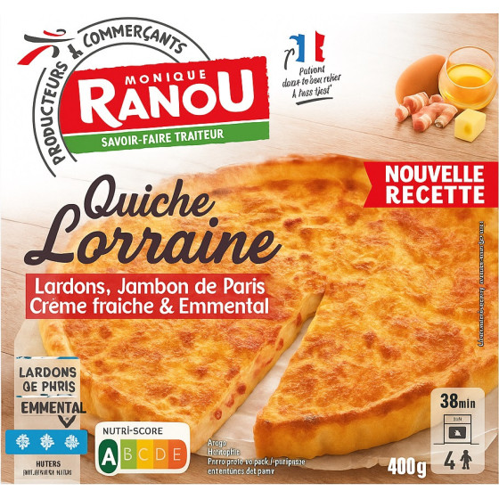 QUICHE LORRAINE SURGELEE MONIQUE RANOU 400G