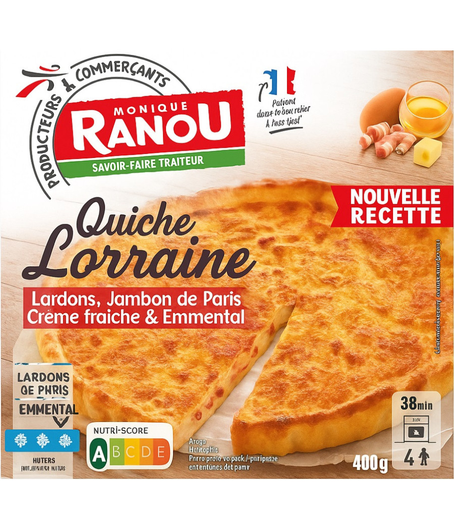 QUICHE LORRAINE SURGELEE MONIQUE RANOU 400G