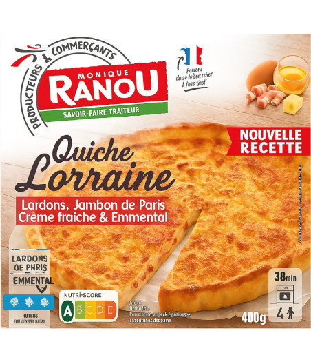QUICHE LORRAINE SURGELEE MONIQUE RANOU 400G