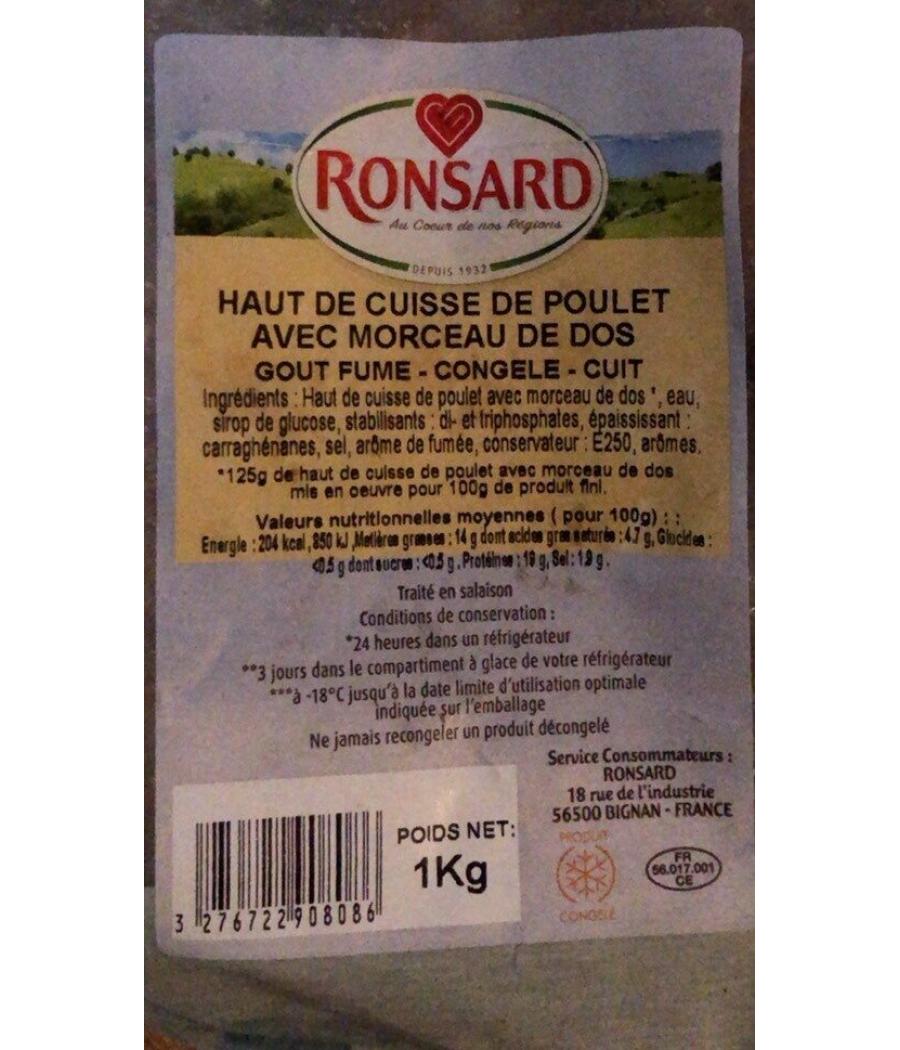 HAUT DE CUISSE DE POULET AVEC MORCEAU DE DOS GOUT FUME