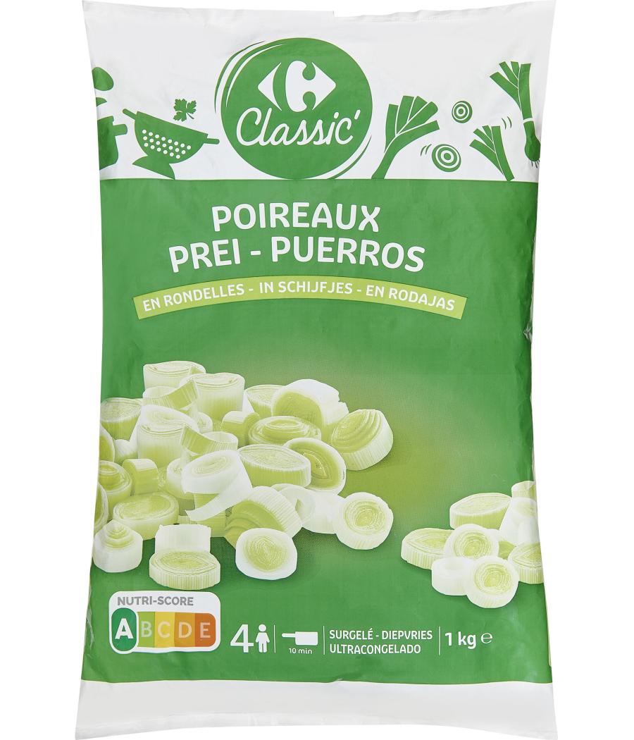 POIREAUX EN RONDELLES CARREFOUR 1KG