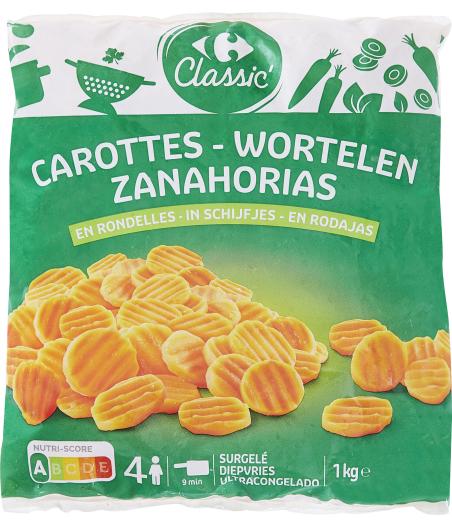 CAROTTES EN RONDELLES CARREFOUR 1KG