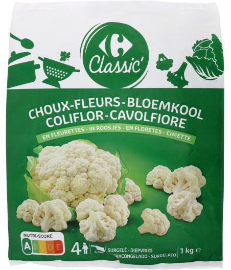 CHOUX-FLEURS EN FLEURETTES CARREFOUR 1KG