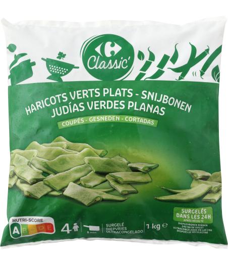 HARICOTS PLATS COUPES CARREFOUR 1KG